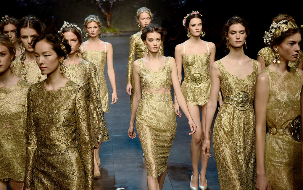 GLOW IN GORGEOUS GOLD GARMENTS!